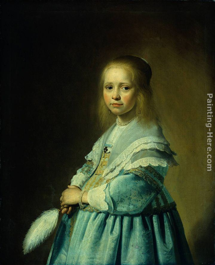 Johannes Cornelisz. Verspronck Portrait of a Girl Dressed in Blue